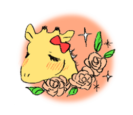 giraffe lady and giraffe man sticker sticker #4924629