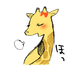 giraffe lady and giraffe man sticker sticker #4924637