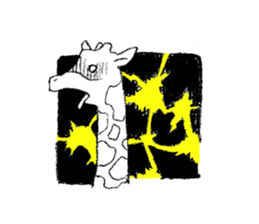 giraffe lady and giraffe man sticker sticker #4924645