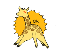 giraffe lady and giraffe man sticker sticker #4924659