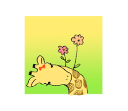 giraffe lady and giraffe man sticker sticker #4924661