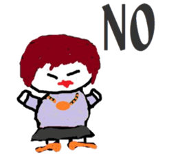 Slightly elegant woman sticker #4924818