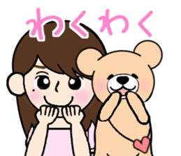 Heartful sweet bear 3 sticker #4925109