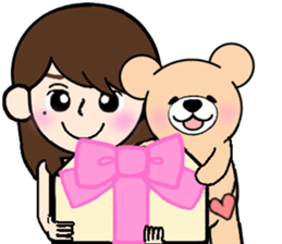 Heartful sweet bear 3 sticker #4925111