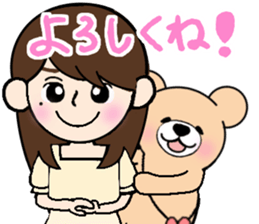 Heartful sweet bear 3 sticker #4925119