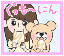 Heartful sweet bear 3 sticker #4925140