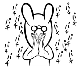 Push the sticker. Rabbit sticker #4925772