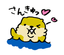 Lily : The chubby cute sea otters sticker #4925961