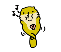Lily : The chubby cute sea otters sticker #4925967