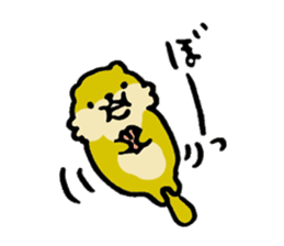 Lily : The chubby cute sea otters sticker #4925974