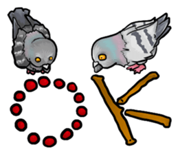 Love and pigeons sticker #4926506