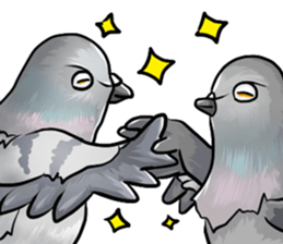 Love and pigeons sticker #4926521