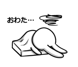 Rabbit rice cake 2 sticker #4926595