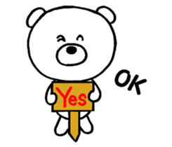 The polar bear & the honeybee sticker #4927225