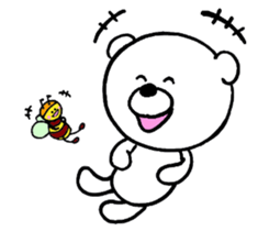 The polar bear & the honeybee sticker #4927227