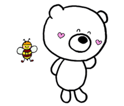 The polar bear & the honeybee sticker #4927229