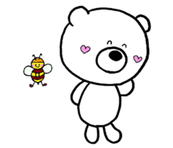 The polar bear & the honeybee sticker #4927229