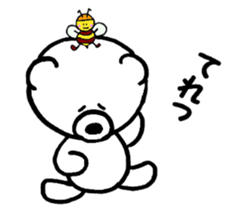 The polar bear & the honeybee sticker #4927230