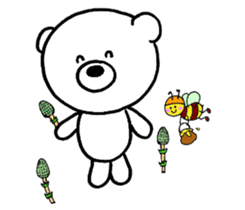 The polar bear & the honeybee sticker #4927241