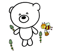 The polar bear & the honeybee sticker #4927241