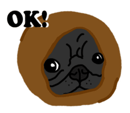 Cute & funny pug sticker #4927306