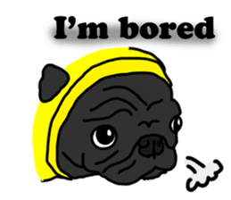 Cute & funny pug sticker #4927309