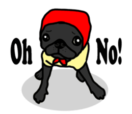 Cute & funny pug sticker #4927314