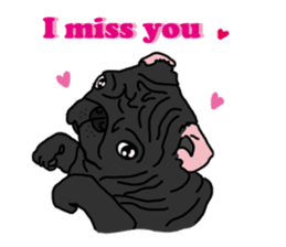 Cute & funny pug sticker #4927326