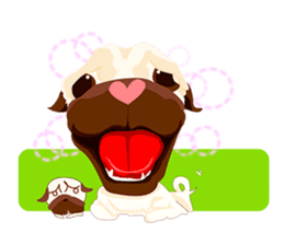 Speech Bubble Pugs sticker #4928702