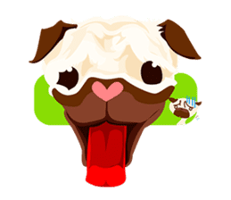 Speech Bubble Pugs sticker #4928719