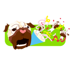 Speech Bubble Pugs sticker #4928720