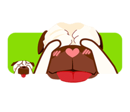 Speech Bubble Pugs sticker #4928731