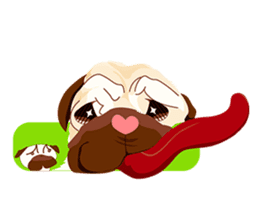 Speech Bubble Pugs sticker #4928734