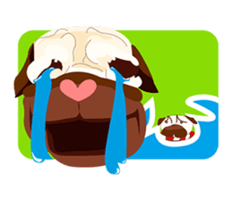 Speech Bubble Pugs sticker #4928736