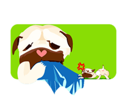Speech Bubble Pugs sticker #4928738
