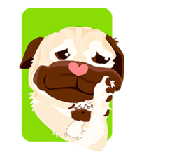 Speech Bubble Pugs sticker #4928740