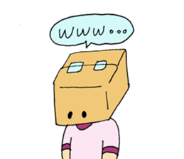 Cardboard a woman sticker #4929087