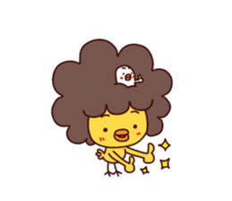 A Chick With Naturally Curly Hair sticker #4929266