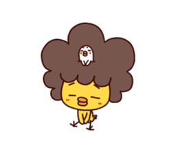 A Chick With Naturally Curly Hair sticker #4929267