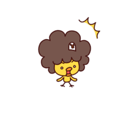 A Chick With Naturally Curly Hair sticker #4929269