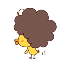 A Chick With Naturally Curly Hair sticker #4929271