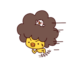 A Chick With Naturally Curly Hair sticker #4929273