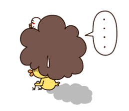 A Chick With Naturally Curly Hair sticker #4929274