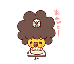 A Chick With Naturally Curly Hair sticker #4929275