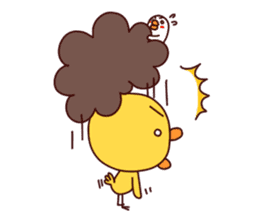 A Chick With Naturally Curly Hair sticker #4929281