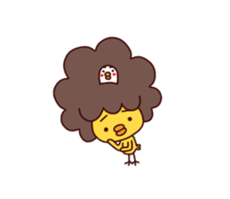 A Chick With Naturally Curly Hair sticker #4929286