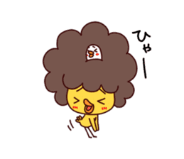 A Chick With Naturally Curly Hair sticker #4929288
