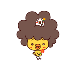 A Chick With Naturally Curly Hair sticker #4929294