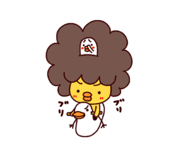 A Chick With Naturally Curly Hair sticker #4929296