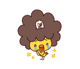 A Chick With Naturally Curly Hair sticker #4929298